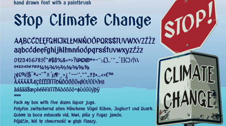 STOP! Climate Change Font