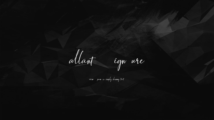 Gallant Signature Font