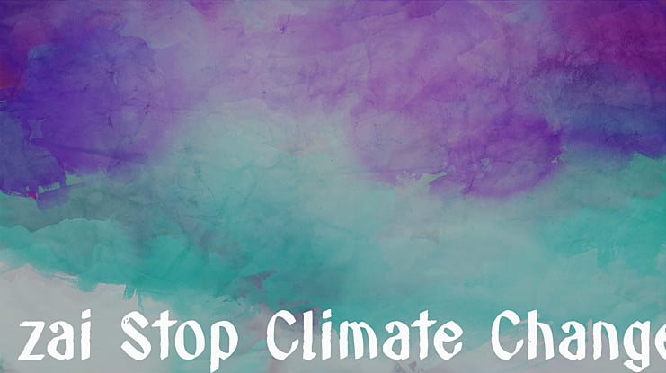 zai Stop Climate Change Font