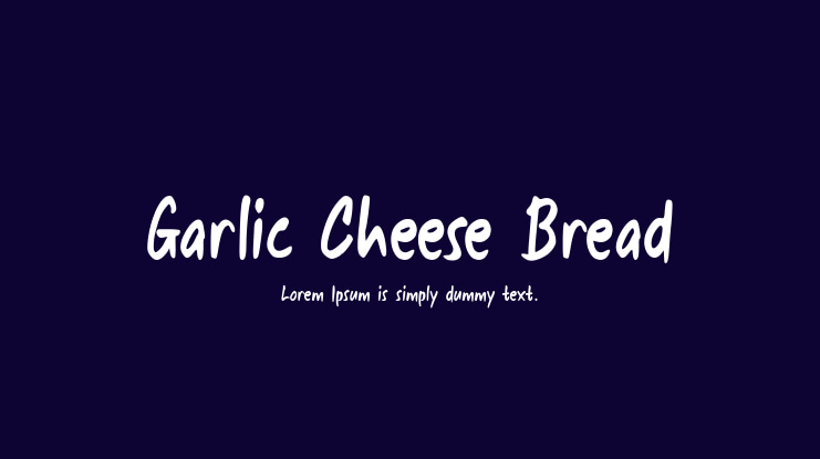 Garlic Cheese Bread Font