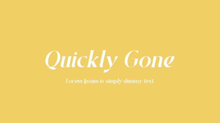 Quickly Gone Font