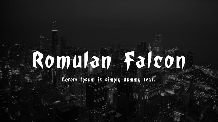 Romulan Falcon Font