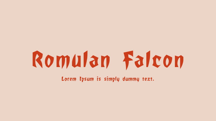 Romulan Falcon Font
