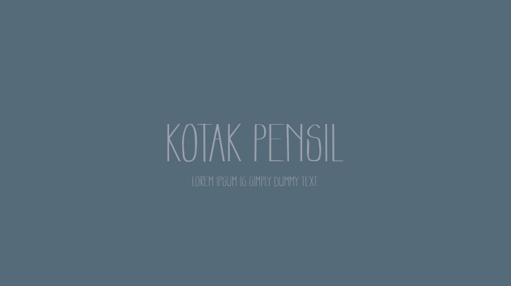 Kotak Pensil Font