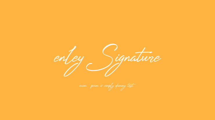 Stenley Signature Font