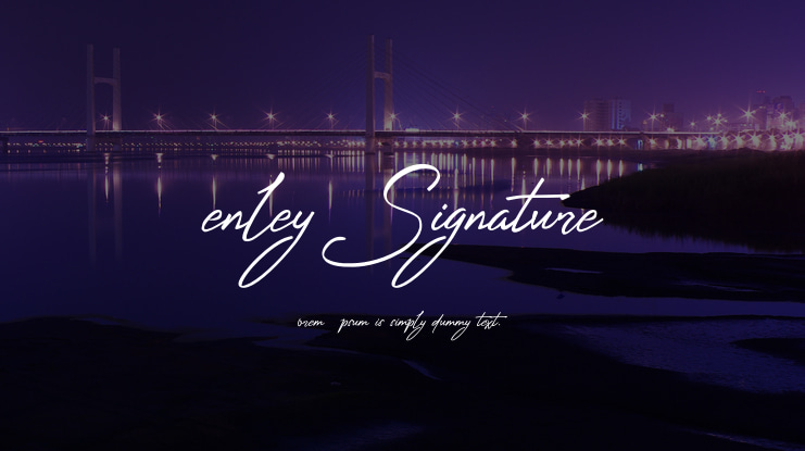 Stenley Signature Font