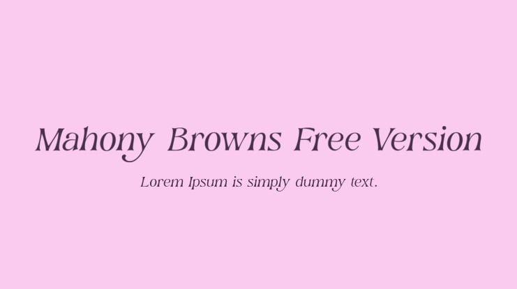 Mahony Browns Free Version Font