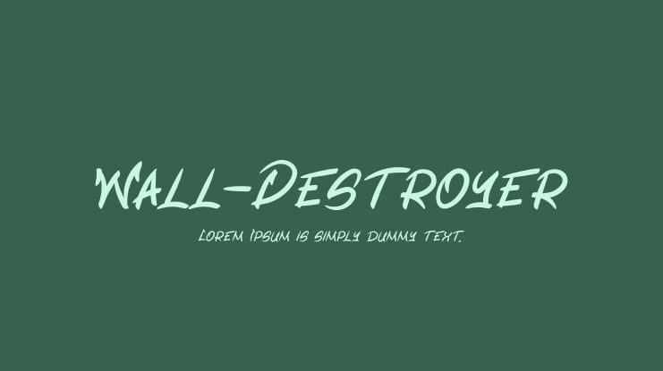 Wall-Destroyer Font
