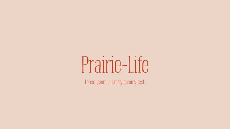 Prairie-Life Font