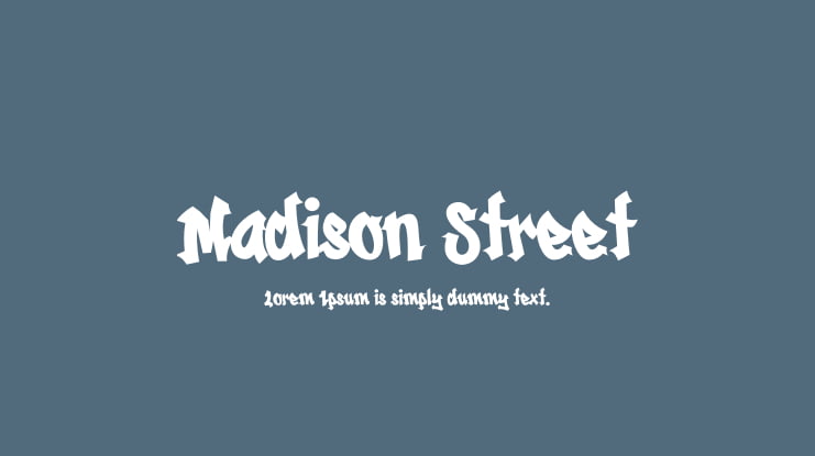 Madison Street Font