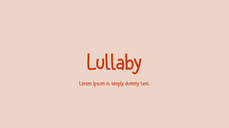 Lullaby Font