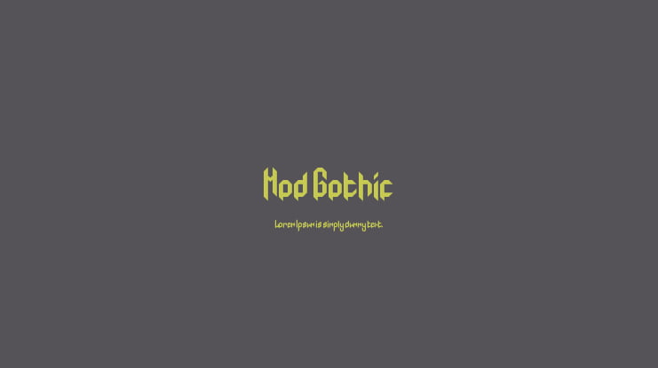 Mod Gothic Font