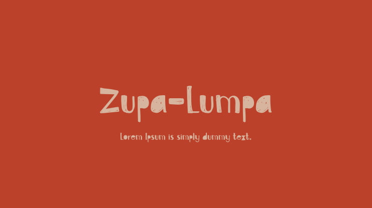 Zupa-Lumpa Font