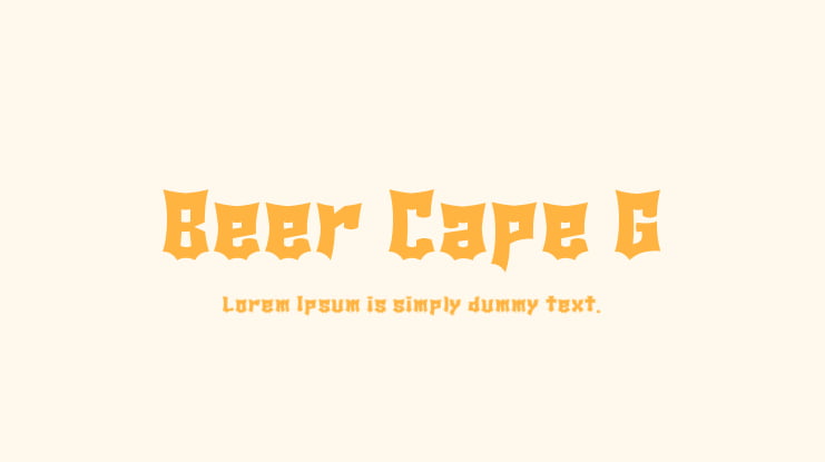 Beer Cape G Font