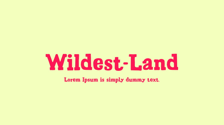 Wildest-Land Font
