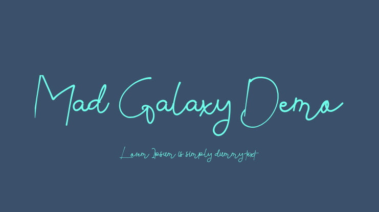 Mad Galaxy Demo Font