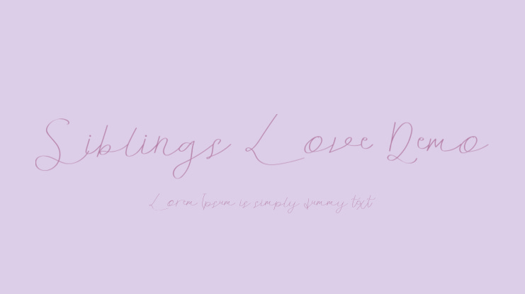 Siblings Love Demo Font