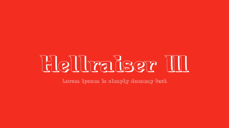 Hellraiser 3 Font Family
