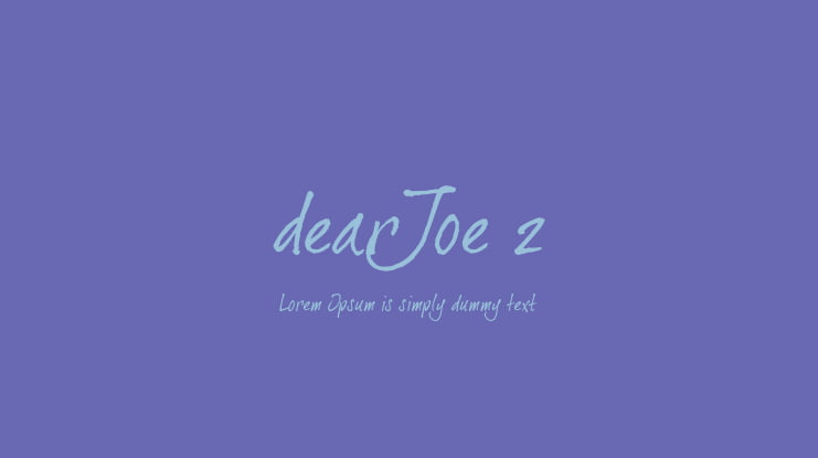 dearJoe 2 Font