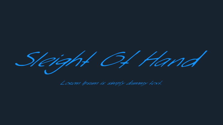 Sleight Of Hand Font