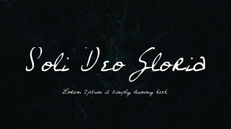 Soli Deo Gloria Font
