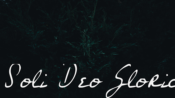 Soli Deo Gloria Font