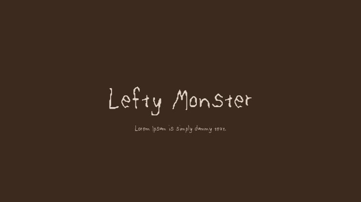 Lefty Monster Font