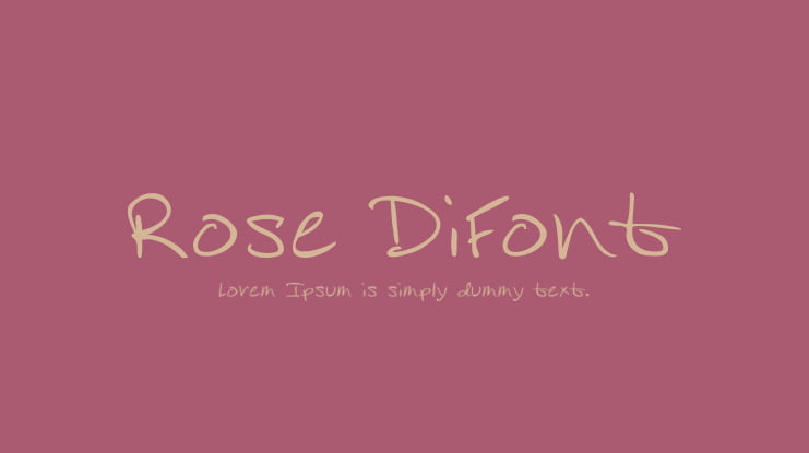 Rose DiFont Font