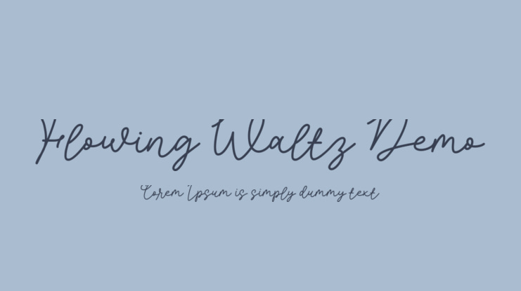 Flowing Waltz Demo Font