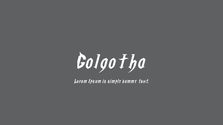 Golgotha Font Family
