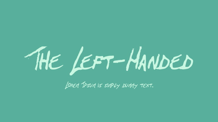 The Left-Handed Font