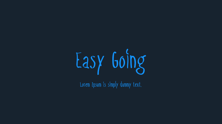 Easy Going Font