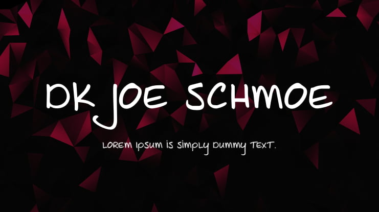 DK Joe Schmoe Font