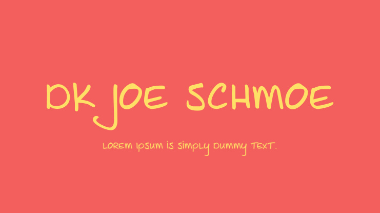 DK Joe Schmoe Font