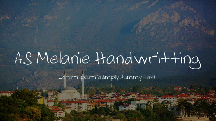 AS Melanie Handwritting Font
