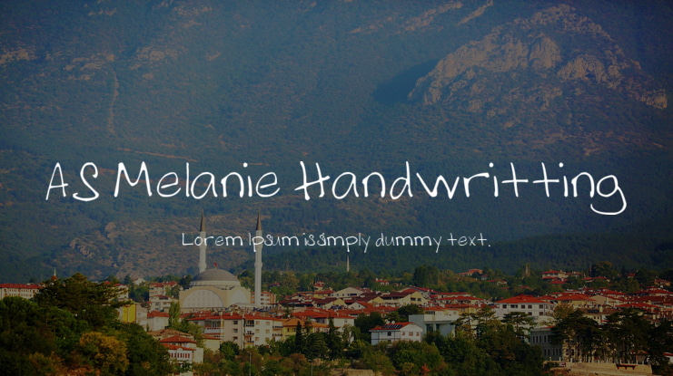 AS Melanie Handwritting Font