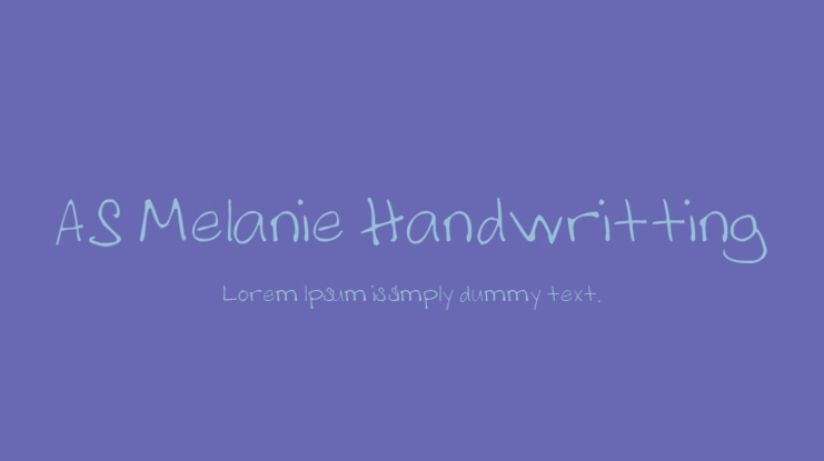 AS Melanie Handwritting Font