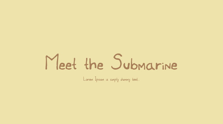 Meet the Submarine Font