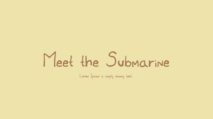 Meet the Submarine Font