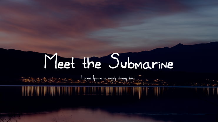 Meet the Submarine Font