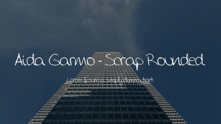 Aida Garmo - Scrap Rounded Font