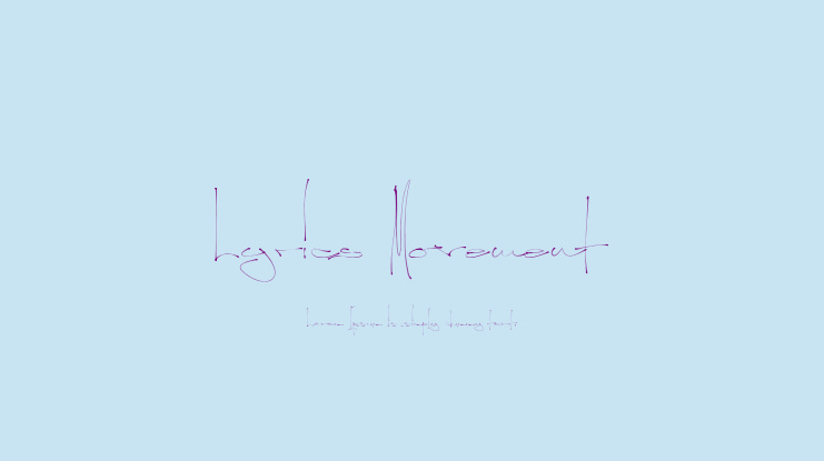 Lyrics Movement Font