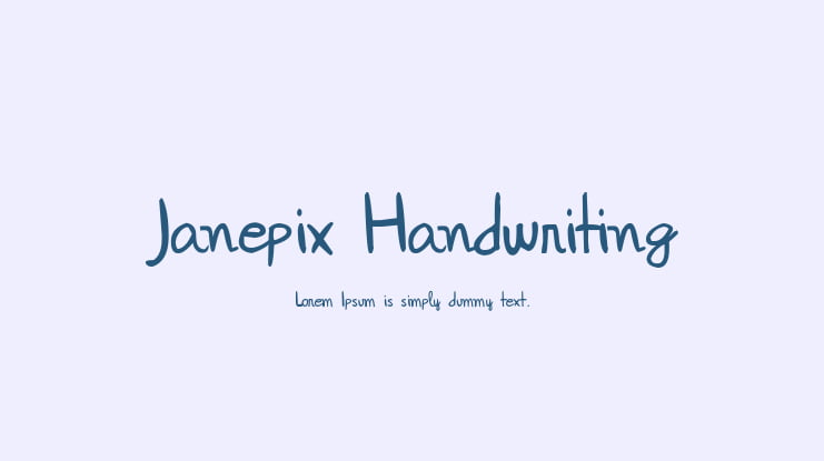 Janepix Handwriting Font