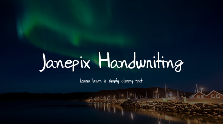 Janepix Handwriting Font