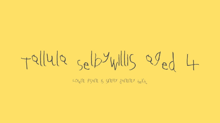 Tallula SelbyWillis aged 4 Font
