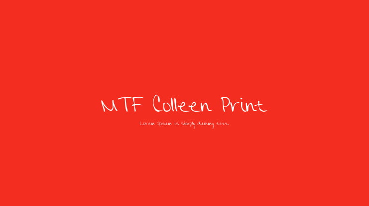 MTF Colleen Print Font