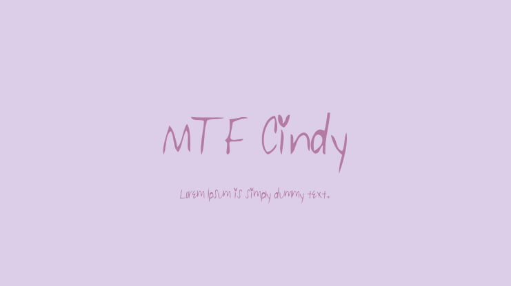 MTF Cindy Font