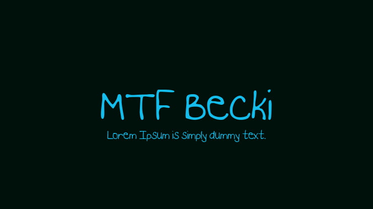 MTF Becki Font