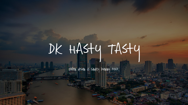 DK Hasty Tasty Font