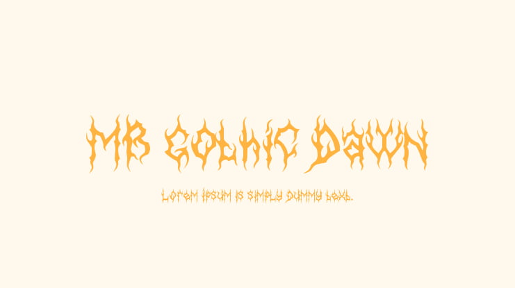 MB Gothic Dawn Font